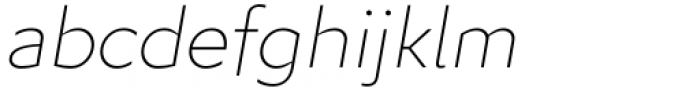 Algera  Thin Italic Font LOWERCASE