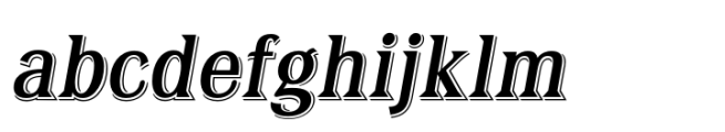 Algerian Mesa Alt X Italic Font LOWERCASE