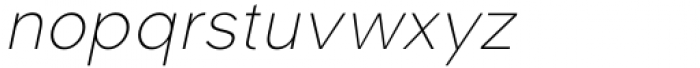 Algoria Thin Condensed Italic Font LOWERCASE