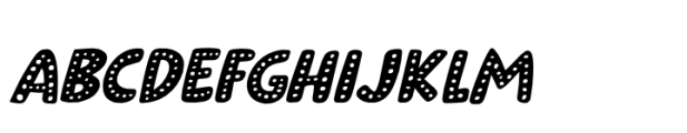 Alien Circus Dots Italic Font UPPERCASE