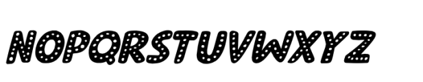 Alien Circus Dots Italic Font UPPERCASE