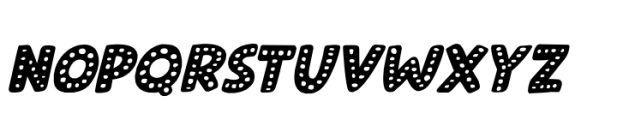 Alien Circus Dots Italic Font LOWERCASE