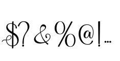 Aligatos Regular Font OTHER CHARS