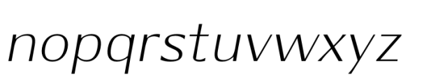 Alige Thin Italic Font LOWERCASE