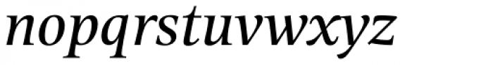 Alinea Serif Italic Font LOWERCASE