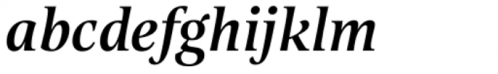 Alinea Serif Medium Italic Font LOWERCASE