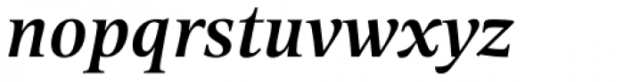 Alinea Serif Medium Italic Font LOWERCASE