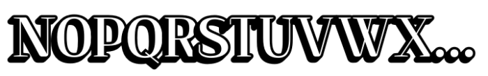 Alkalis Rounded Extrude Left Font UPPERCASE