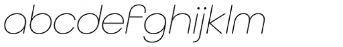 All Round Gothic ExtraLight Oblique Font LOWERCASE