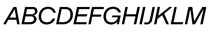 Alliance Neue Italic Font UPPERCASE