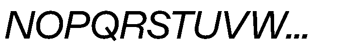 Alliance Neue Italic Font UPPERCASE