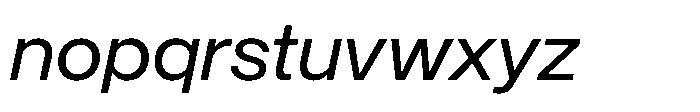 Alliance Neue Italic Font LOWERCASE