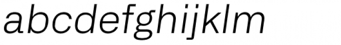 Alliance No.2 Light Italic Font LOWERCASE