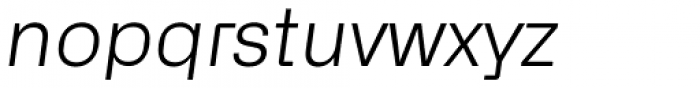 Alliance No.2 Light Italic Font LOWERCASE
