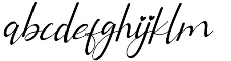 Allitta Calligraphy Italic Font LOWERCASE