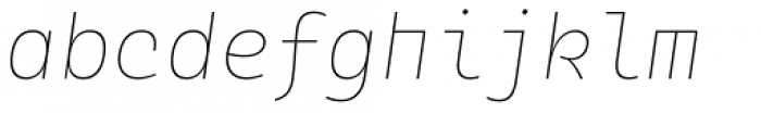 Alloca Mono Extra Light Italic Font LOWERCASE
