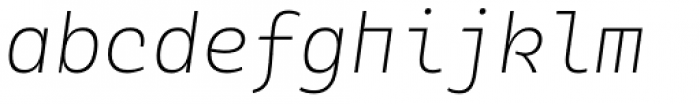 Alloca Mono Light Italic Font LOWERCASE