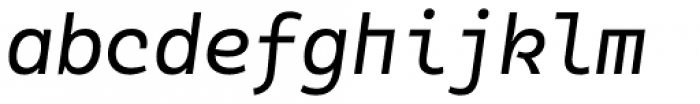 Alloca Mono Regular Italic Font LOWERCASE