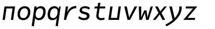 Alloca Mono Regular Italic Font LOWERCASE