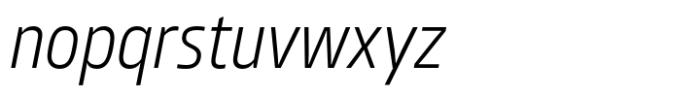 Allotrope Condensed Extra Light Italic Font LOWERCASE