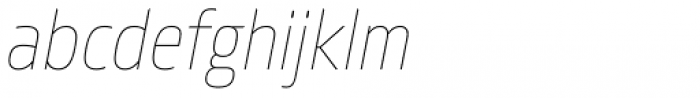 Allotrope Condensed Thin Italic Font LOWERCASE