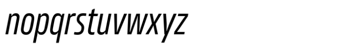 Allotrope Ex Condensed Light Italic Font LOWERCASE