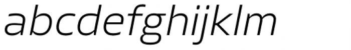 Allotrope Wide Extra Light Italic Font LOWERCASE