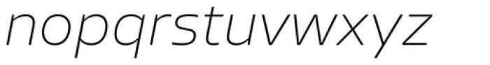 Allotrope Wide Ultra Light Italic Font LOWERCASE