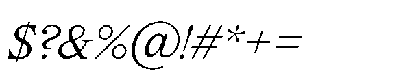 Allrounder Baroque Book Italic Font OTHER CHARS