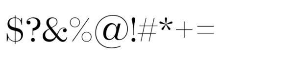 Allrounder Didone Big Book Font OTHER CHARS