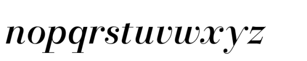 Allrounder Didone Big Regular Italic Font LOWERCASE
