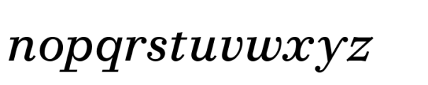 Allrounder Didone Regular Italic Font LOWERCASE