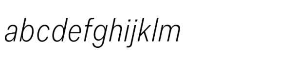 Allrounder Grotesk Compressed Light Italic FONT