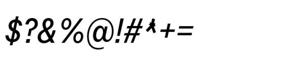 Allrounder Grotesk Compressed Regular Italic Font OTHER CHARS