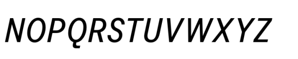 Allrounder Grotesk Compressed Regular Italic Font UPPERCASE