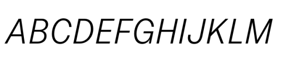 Allrounder Grotesk Condensed Book Italic Font UPPERCASE