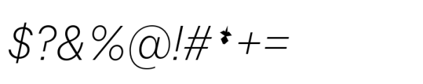 Allrounder Grotesk Condensed Light Italic Font OTHER CHARS