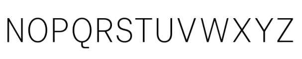 Allrounder Grotesk Condensed Light Font UPPERCASE