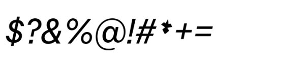 Allrounder Grotesk Condensed Regular Italic Font OTHER CHARS