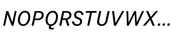 Allrounder Grotesk Condensed Regular Italic Font UPPERCASE