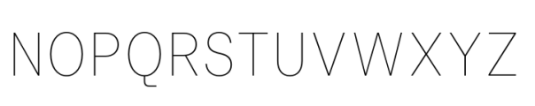 Allrounder Grotesk Condensed Thin Font UPPERCASE