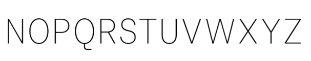 Allrounder Grotesk Condensed XLight Font UPPERCASE