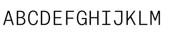 Allrounder Grotesk Mono Book Font UPPERCASE