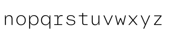 Allrounder Grotesk Mono Light Font LOWERCASE