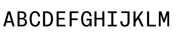 Allrounder Grotesk Mono Regular Font UPPERCASE