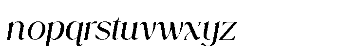 Allure Majestic Italic Font LOWERCASE
