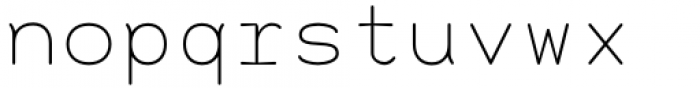 Alma Mono Thin Font LOWERCASE