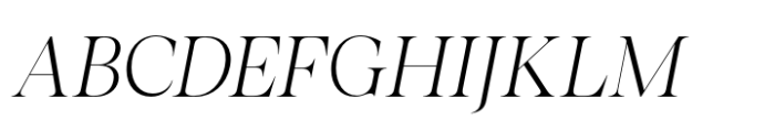 Almero Extra Light Italic Font UPPERCASE