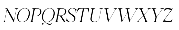 Almero Extra Light Italic Font UPPERCASE