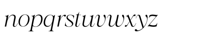 Almero Extra Light Italic Font LOWERCASE